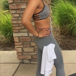 Lululemon ATRP Battleship Grey Crops